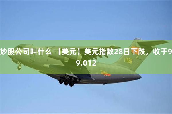 炒股公司叫什么 【美元】美元指数28日下跌，收于99.012