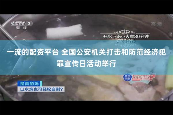 一流的配资平台 全国公安机关打击和防范经济犯罪宣传日活动举行