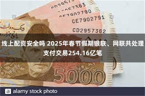 线上配资安全吗 2025年春节假期银联、网联共处理支付交易254.16亿笔